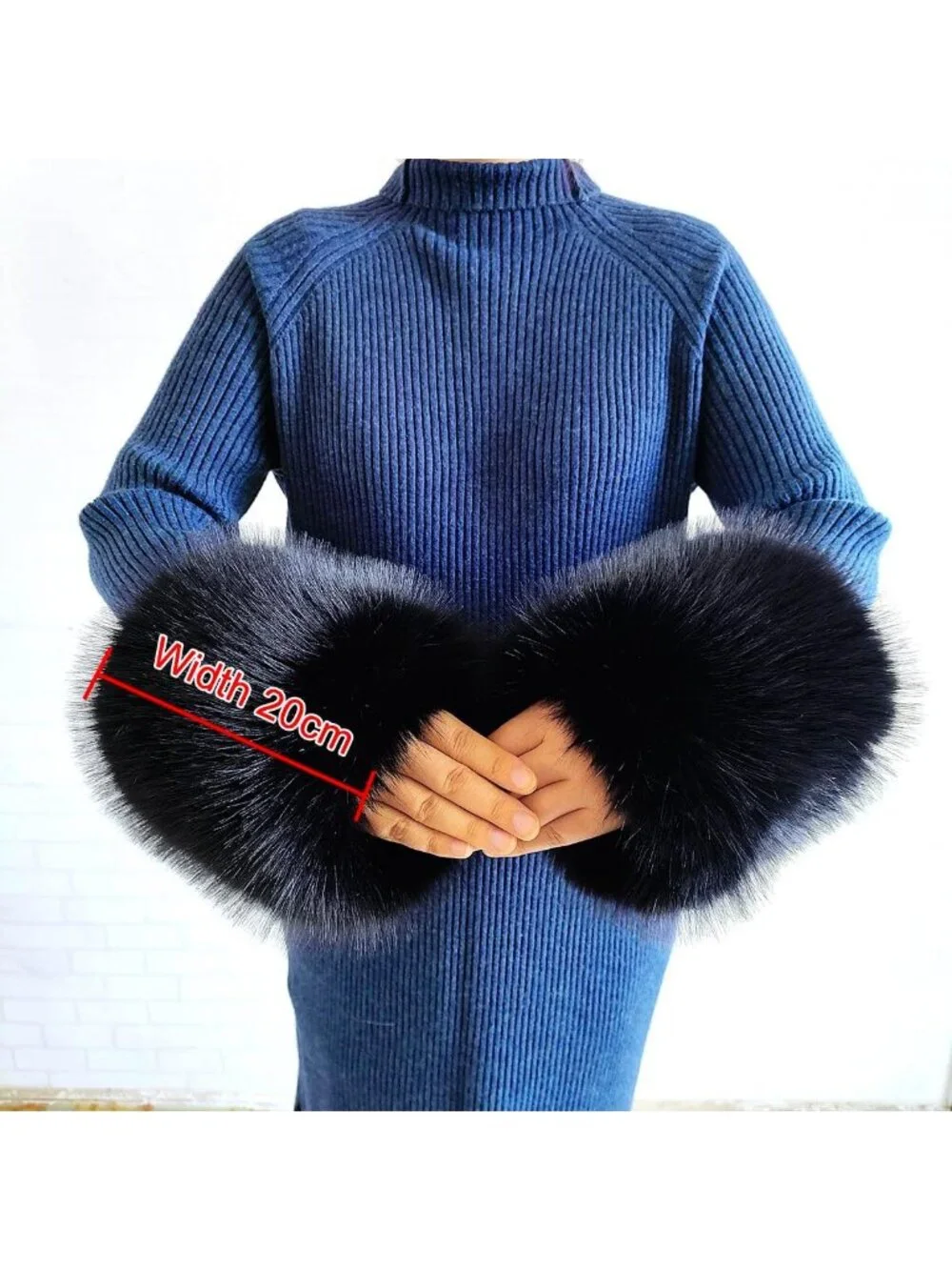 Cozy Faux Fur Collar & Cuffs Set - Warm Fluffy Scarf for Winter Women, Stylish